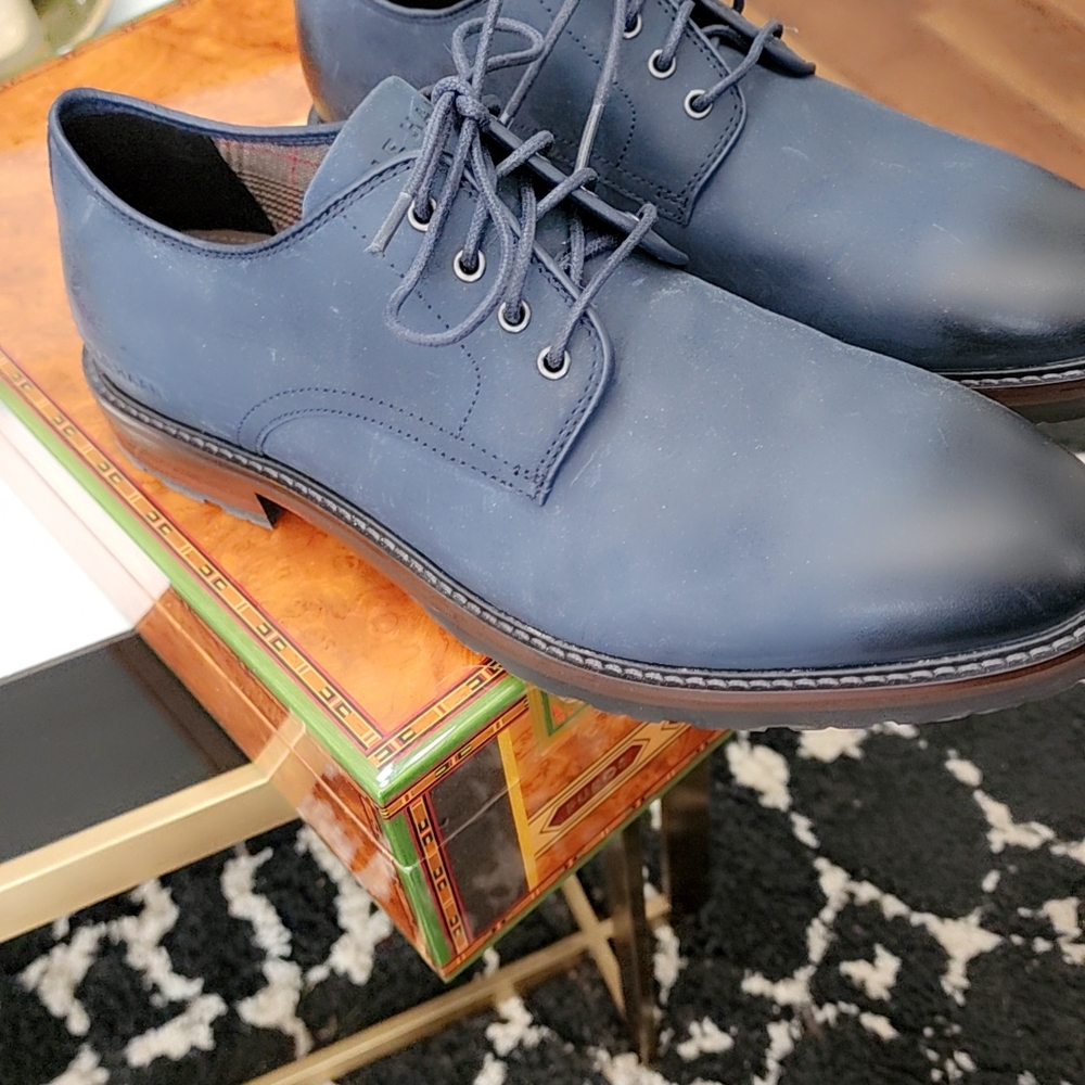 COLE HAAN Men's Navy Dress Shoes Like New